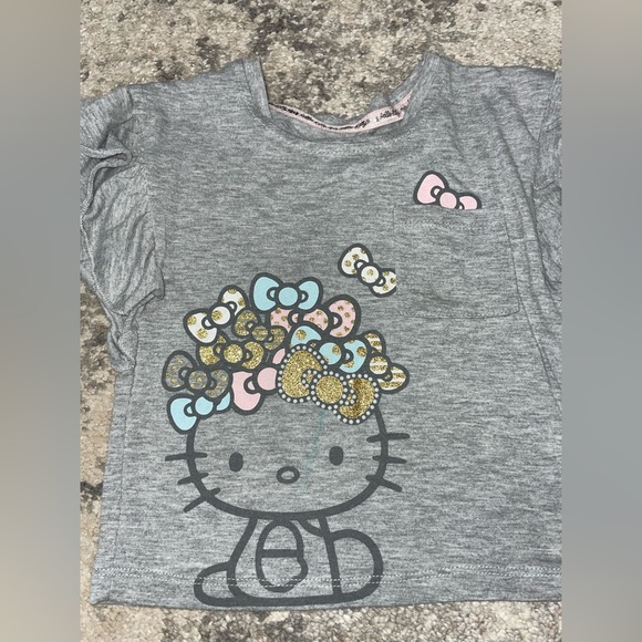 Hello Kitty! 2 Piece Set Ruffle Top & Skirt w faux leather trim girls sz 2T Rare - Picture 4 of 13